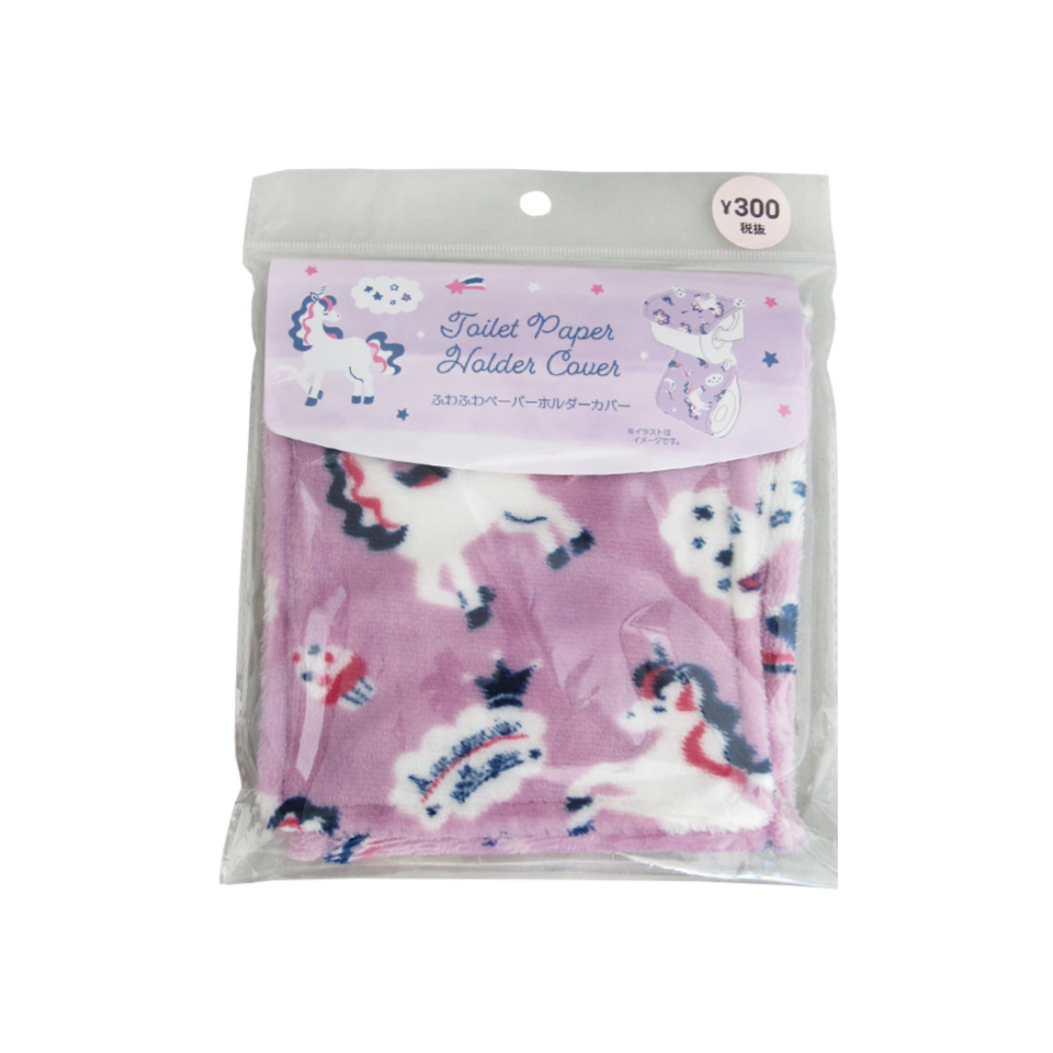 Fuzzy Paper Holder Cover Unicorn