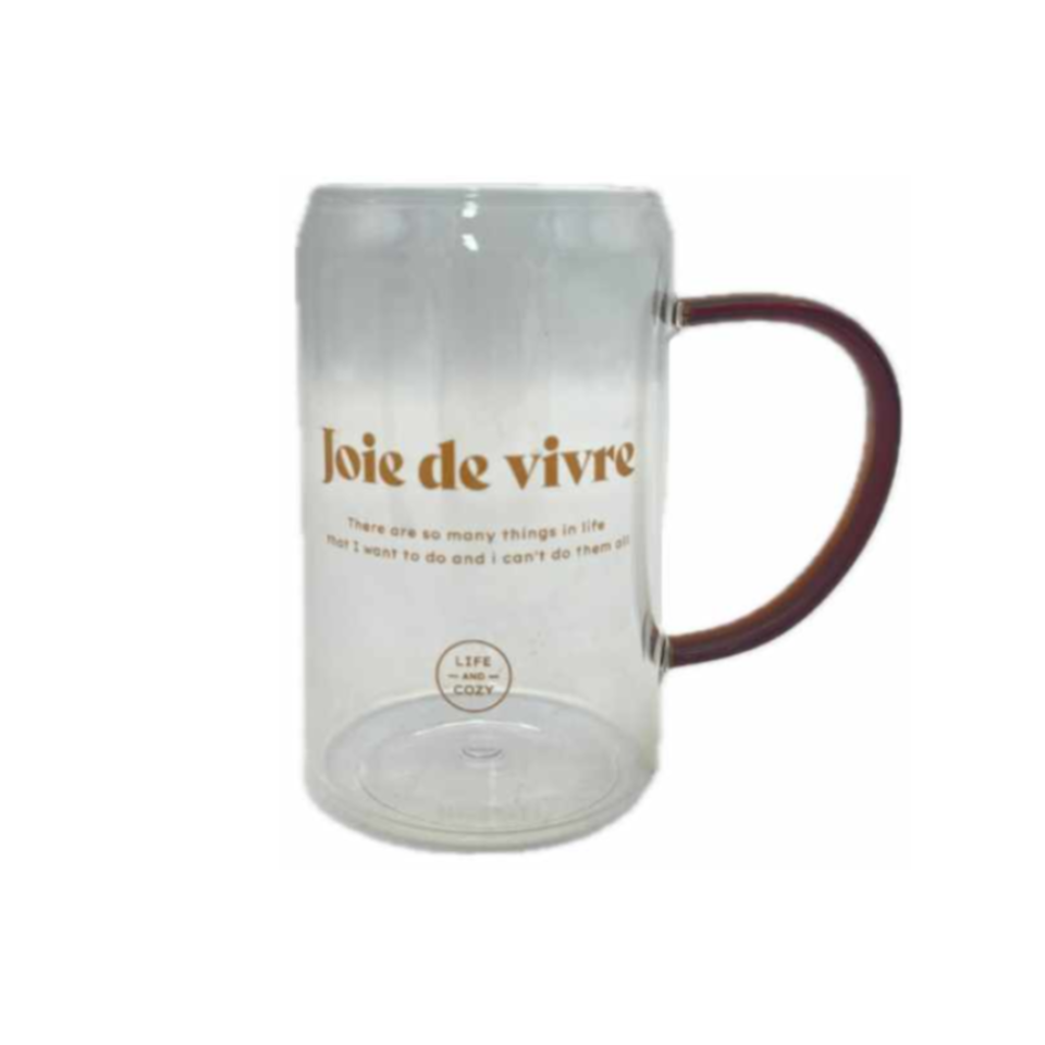 Mug Cup Heat Resistant Glass 330ml Brown