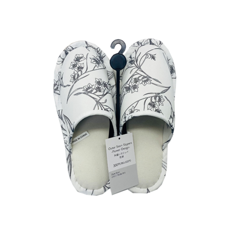 Outer Seam Slippers Flower Design 23cm-25cm