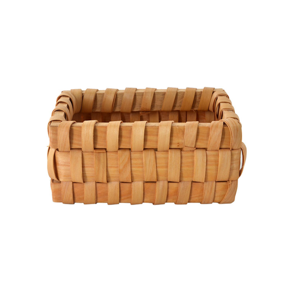 Wood Woven Basket 20cm x 14cm x 9cm