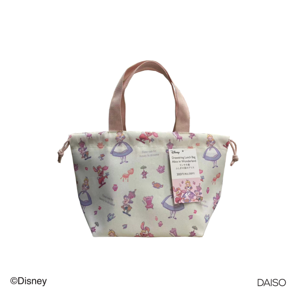 Drawstring Lunch Bag Alice in Wonderland B