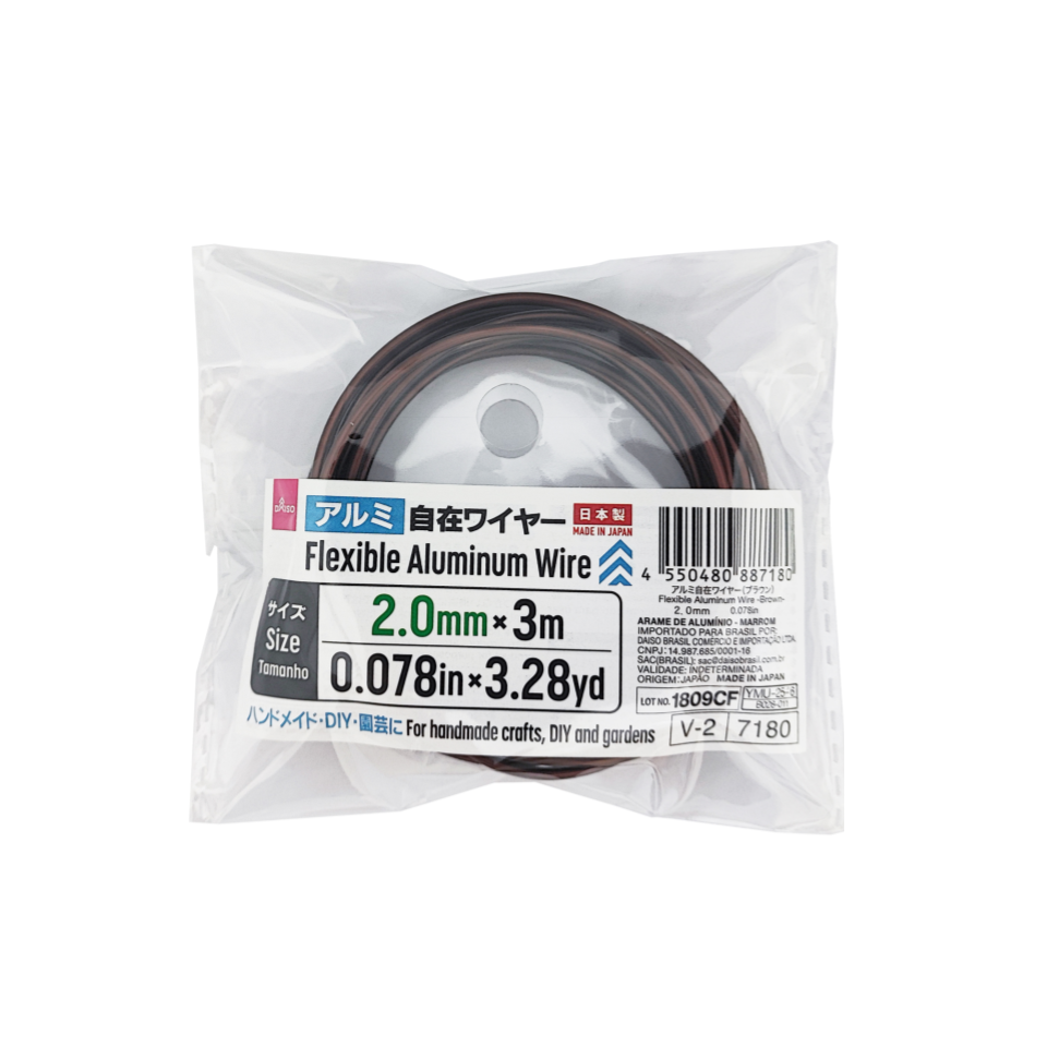 Flexible Aluminum Wire Brown 2.0mm x 3m
