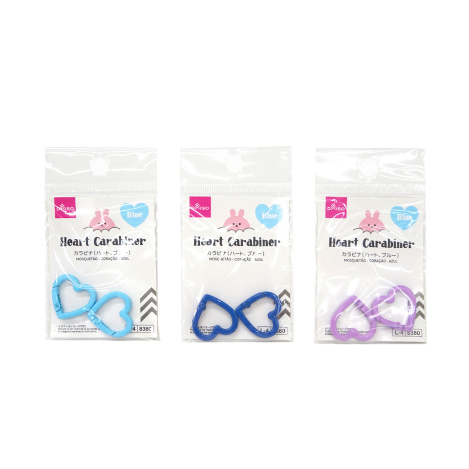 Heart Carabiner Blue/Light Blue/Purple
