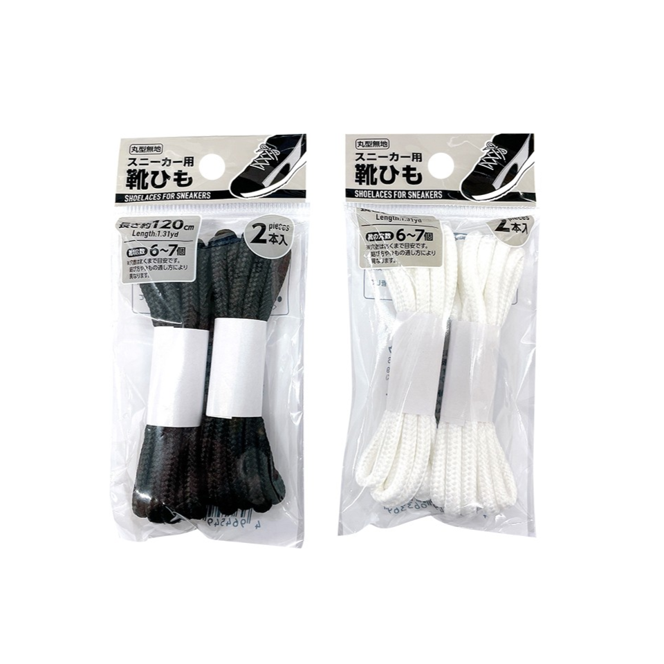Shoelaces Round Black/White