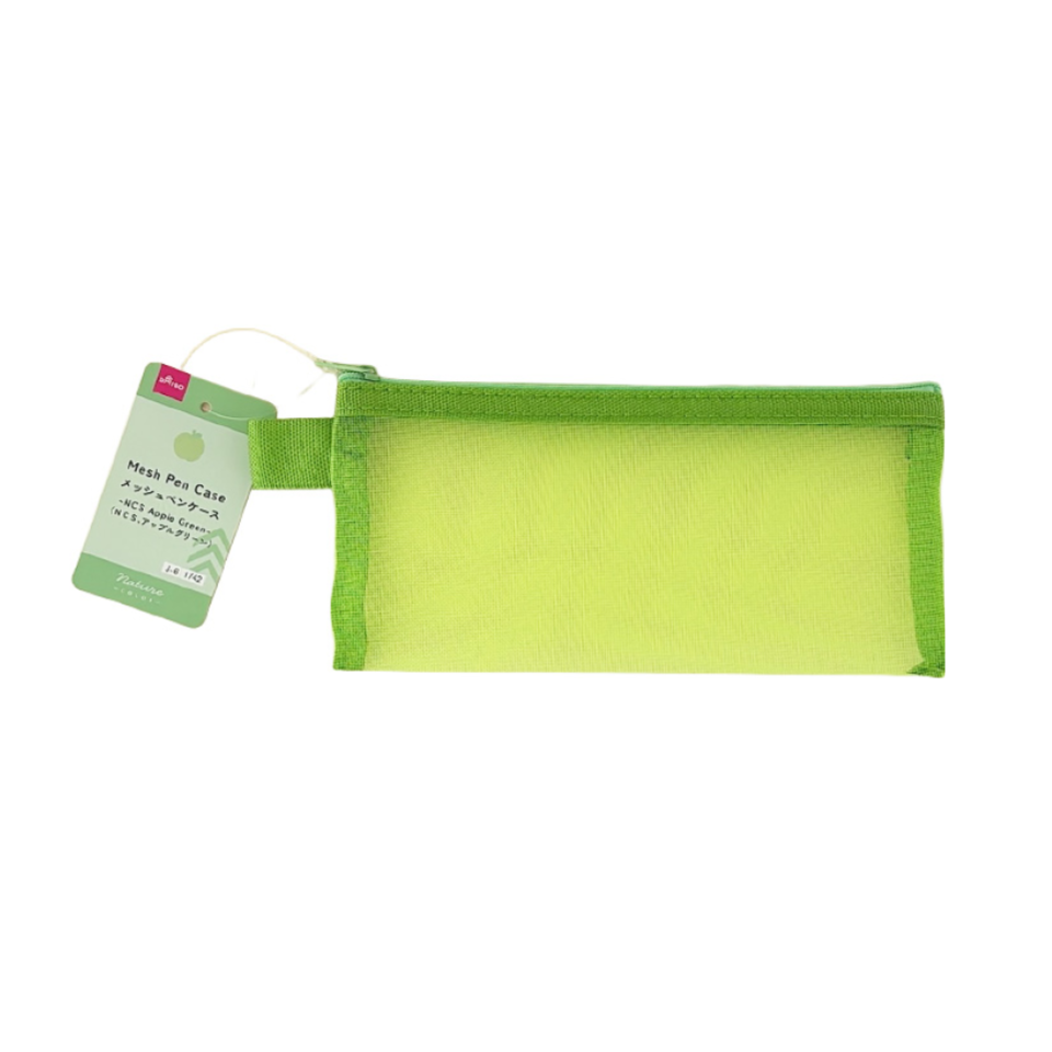 Mesh Pen Case Apple Green