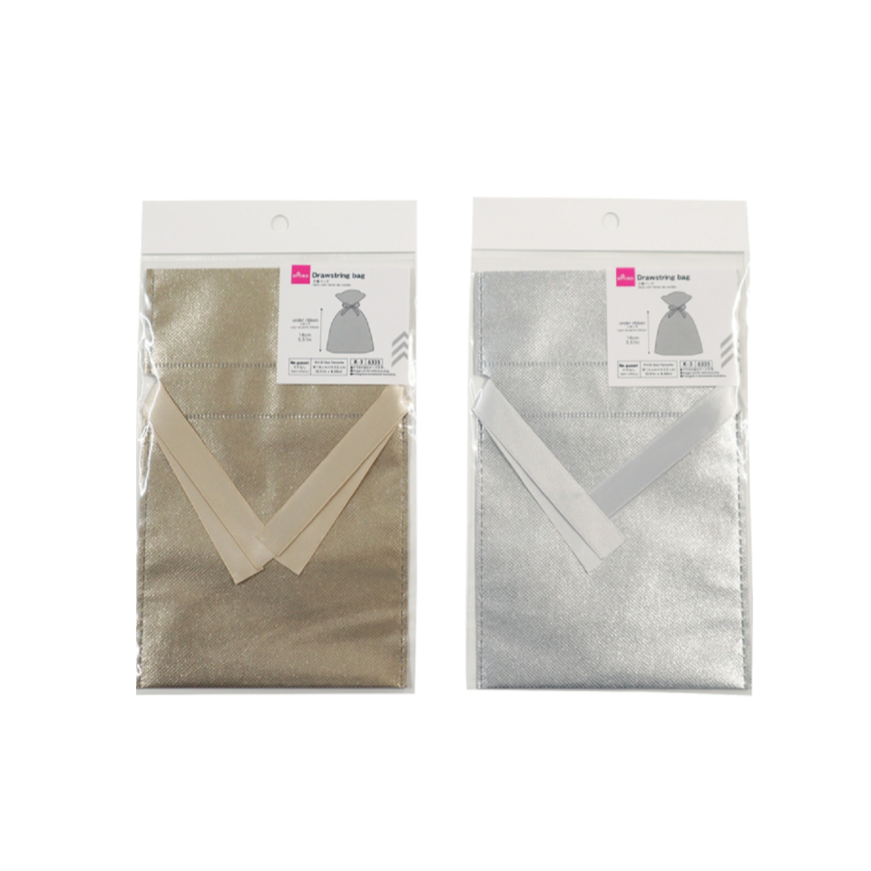 Drawstring Bags Gold/Silver