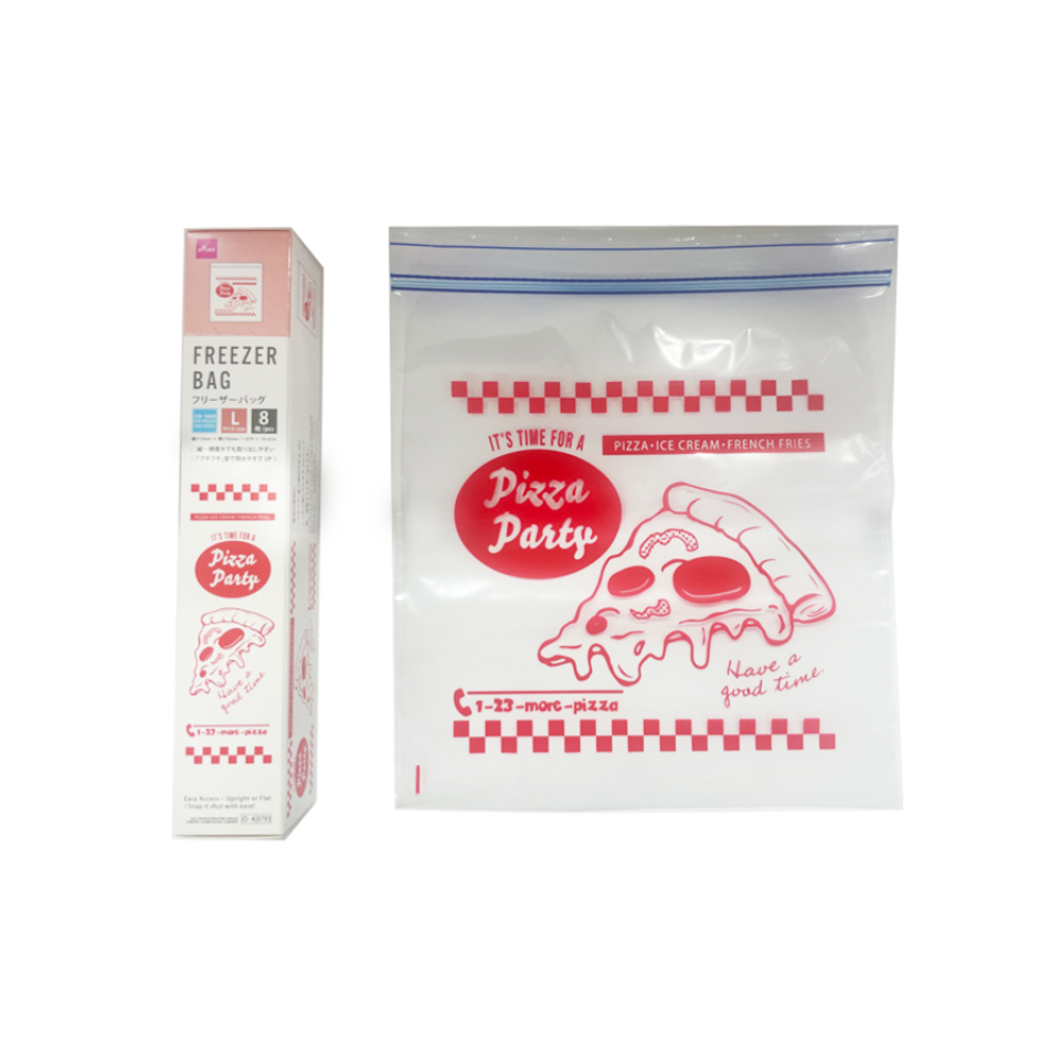 Double Zip Freezer Bag Pizzeria Pattern 31.5cm x 27cm