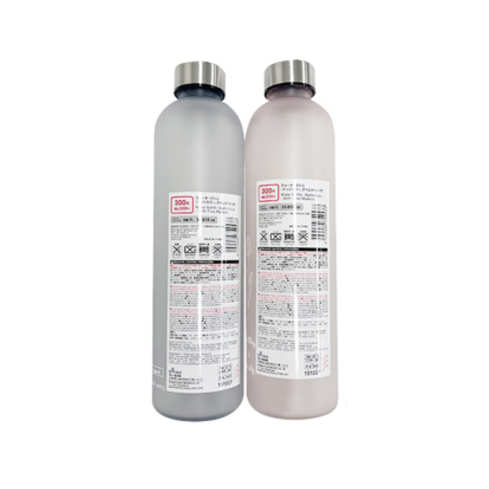 Water Bottle Matte Color with Time Markers 1L
