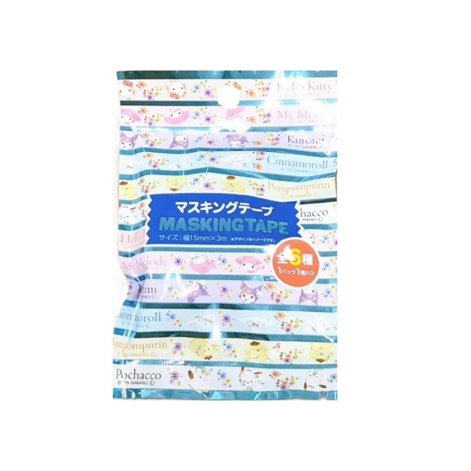 Masking Tape Blinds Sanrio Characters Flowers