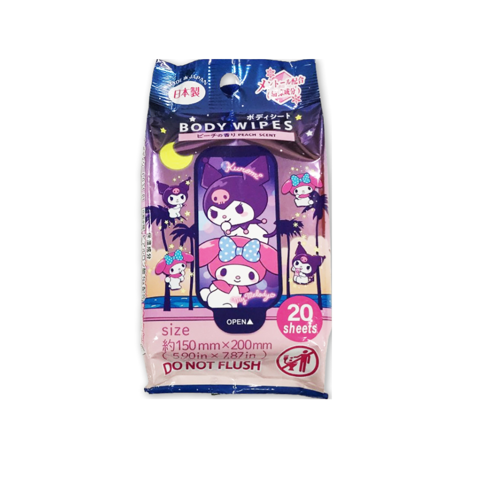My Melody Kuromi Body Wipes Peach Scent