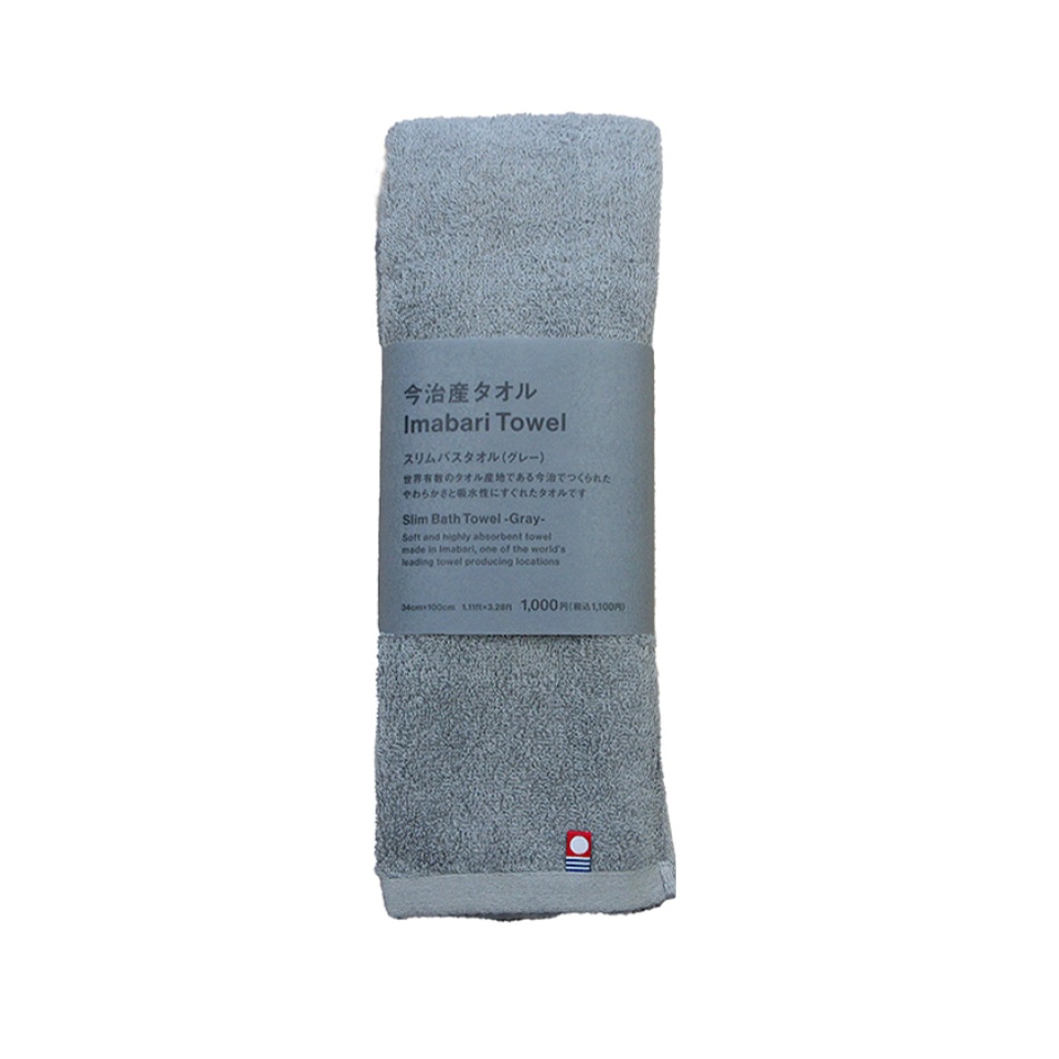 Imabari Slim Bath Towel -Gray-