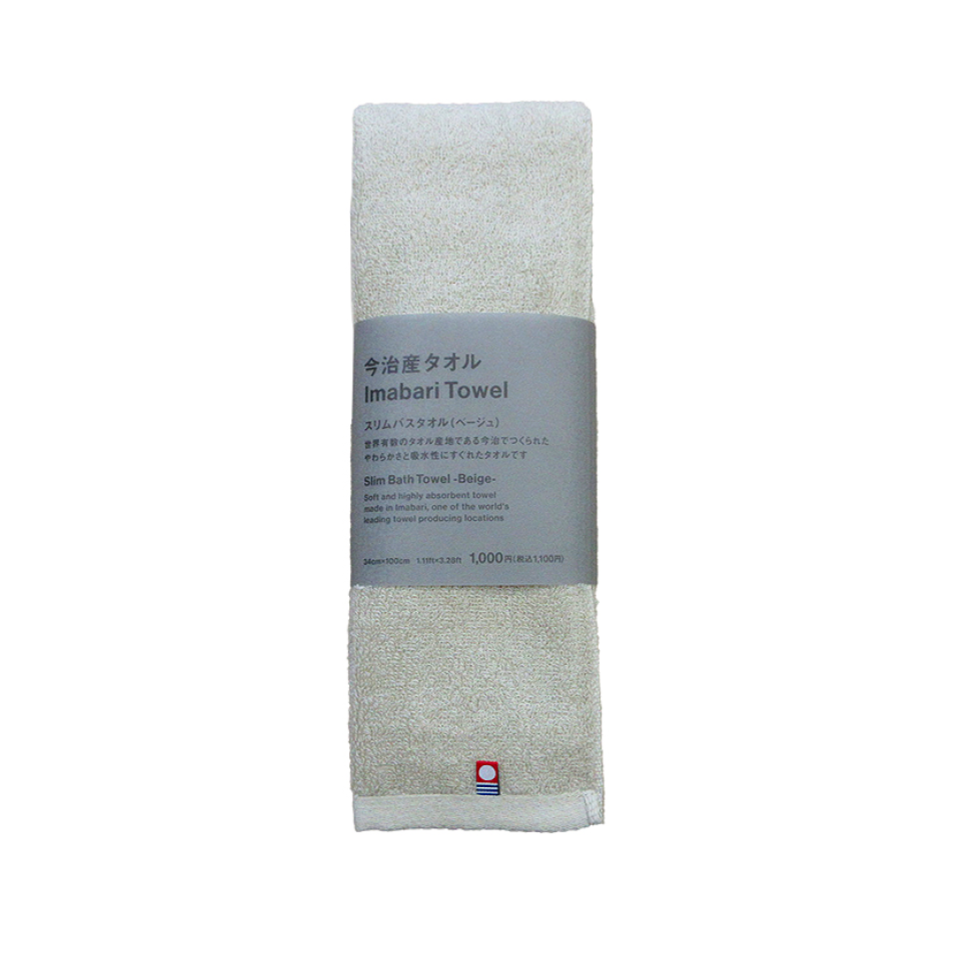 Imabari Slim Bath Towel Beig