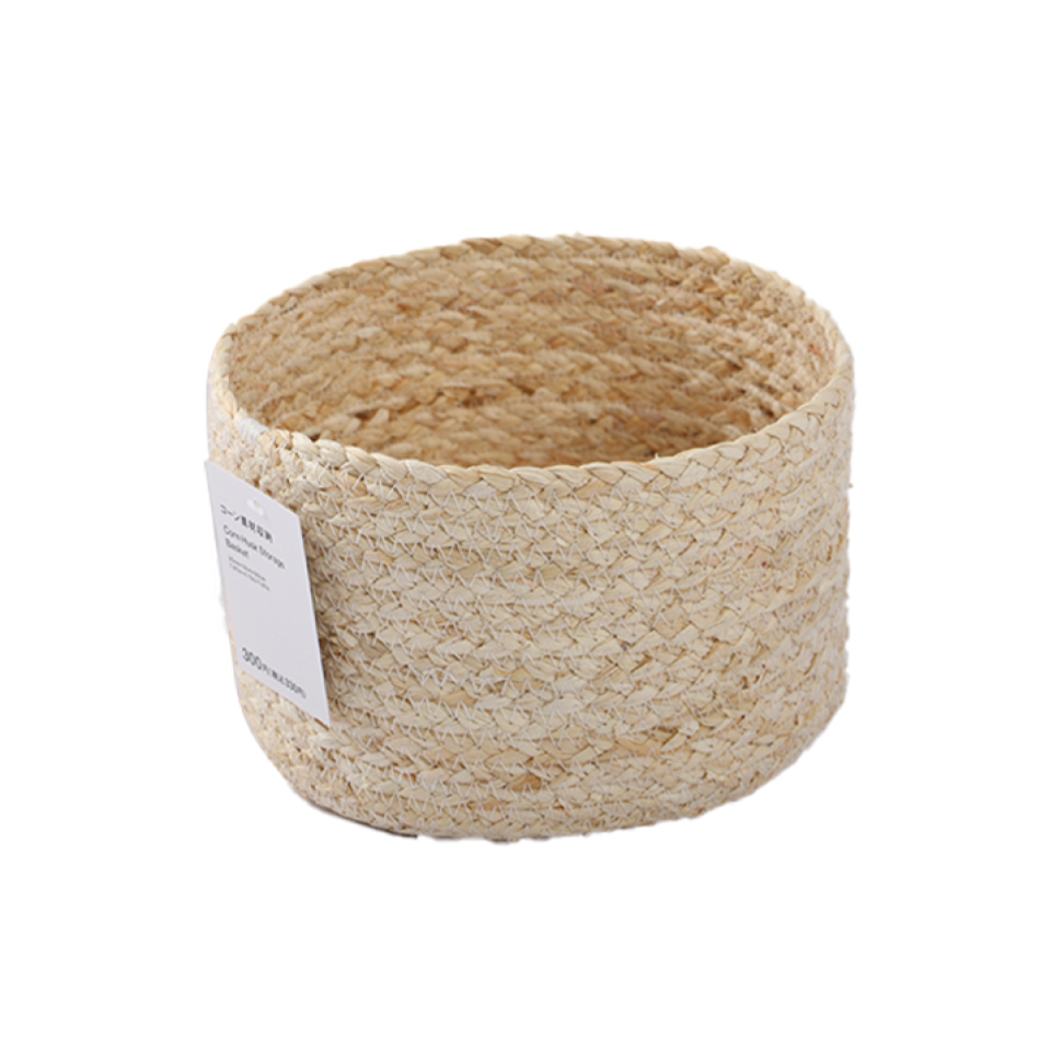 Corn Husk Storage Basket 20cm x 12cm