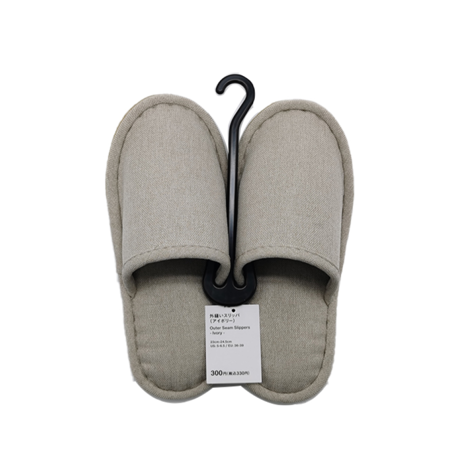 Outer Seam Slippers Ivory EU 36-39