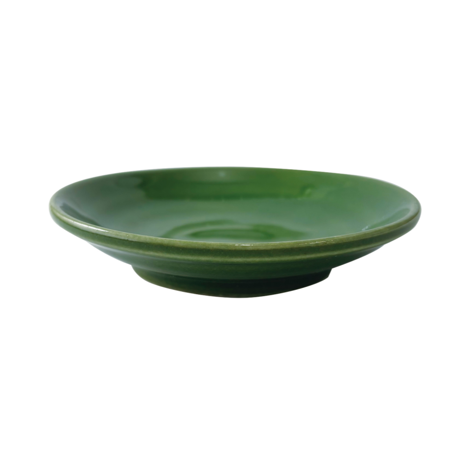 Minoyaki Ware Small Plate with Crackle Glaze Green