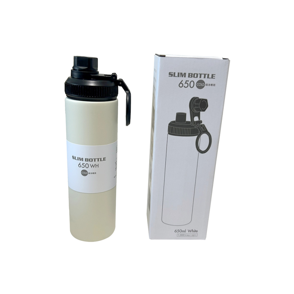 Slim Bottle White 650ml