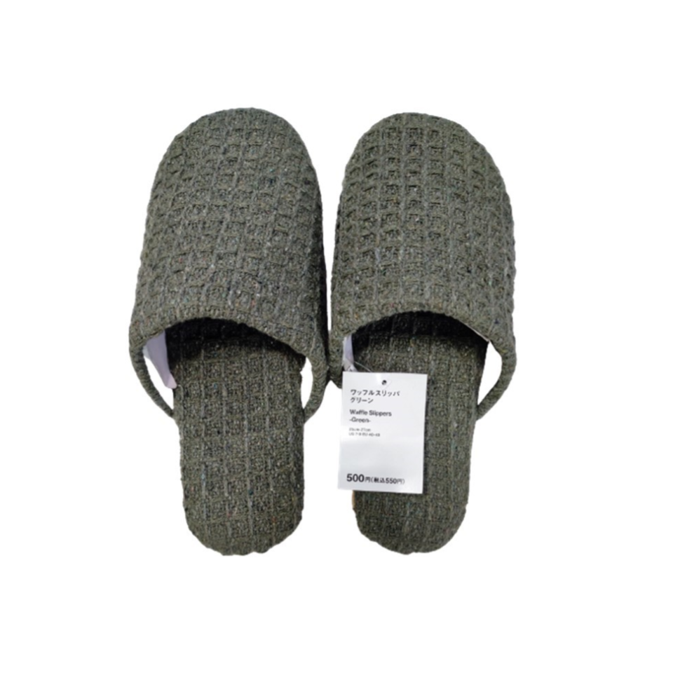 Waffle Slippers Green EU 40-43