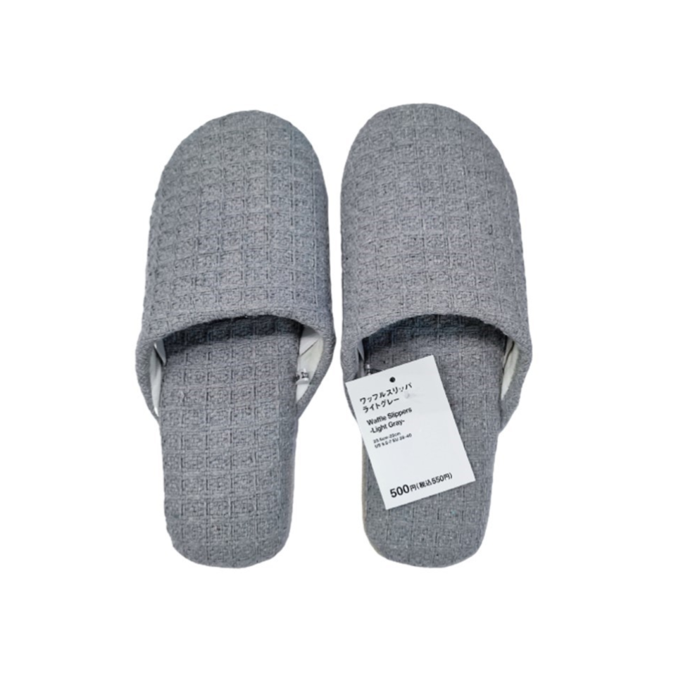 Waffle Slippers Light Gray EU 38-40