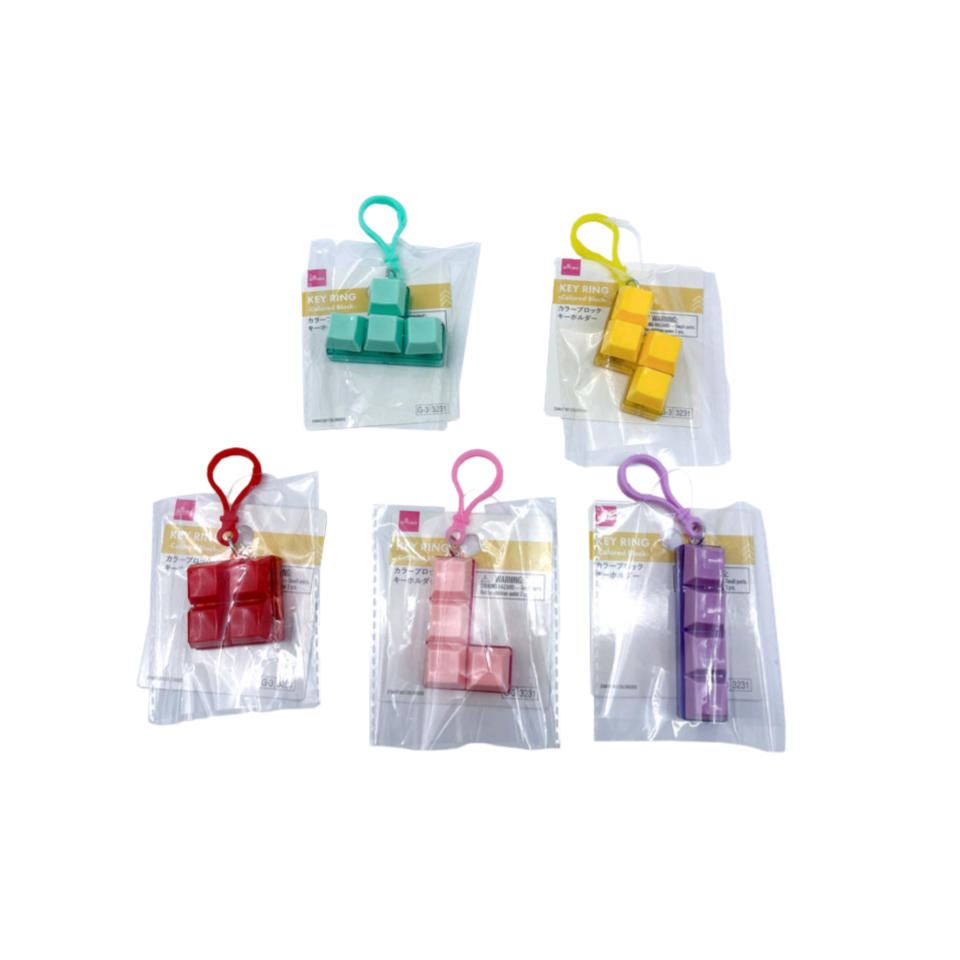 Colored Block Key Ring