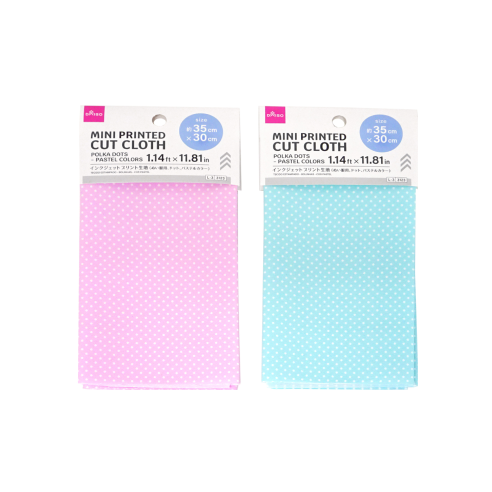 Mini Printed Cut Cloth Polka Dots Pastel Colors