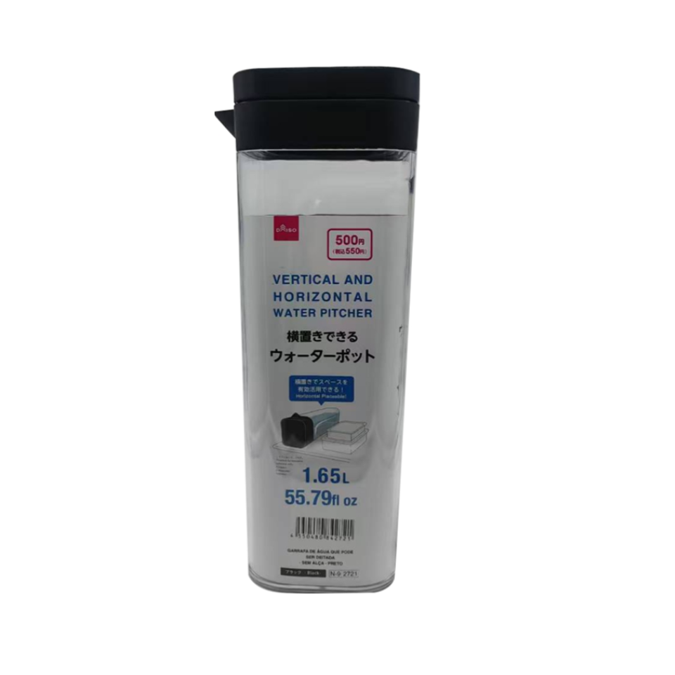 Horizontal Placeable Water Jug without Handle Black
