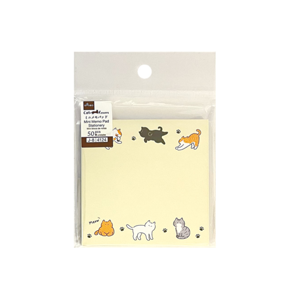 Mini Memo Pad Stationery for Cats Relaxed Cat