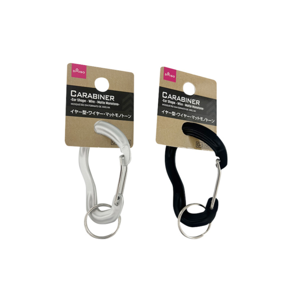 Carabiner Ear Shape Wire Matte Monotone