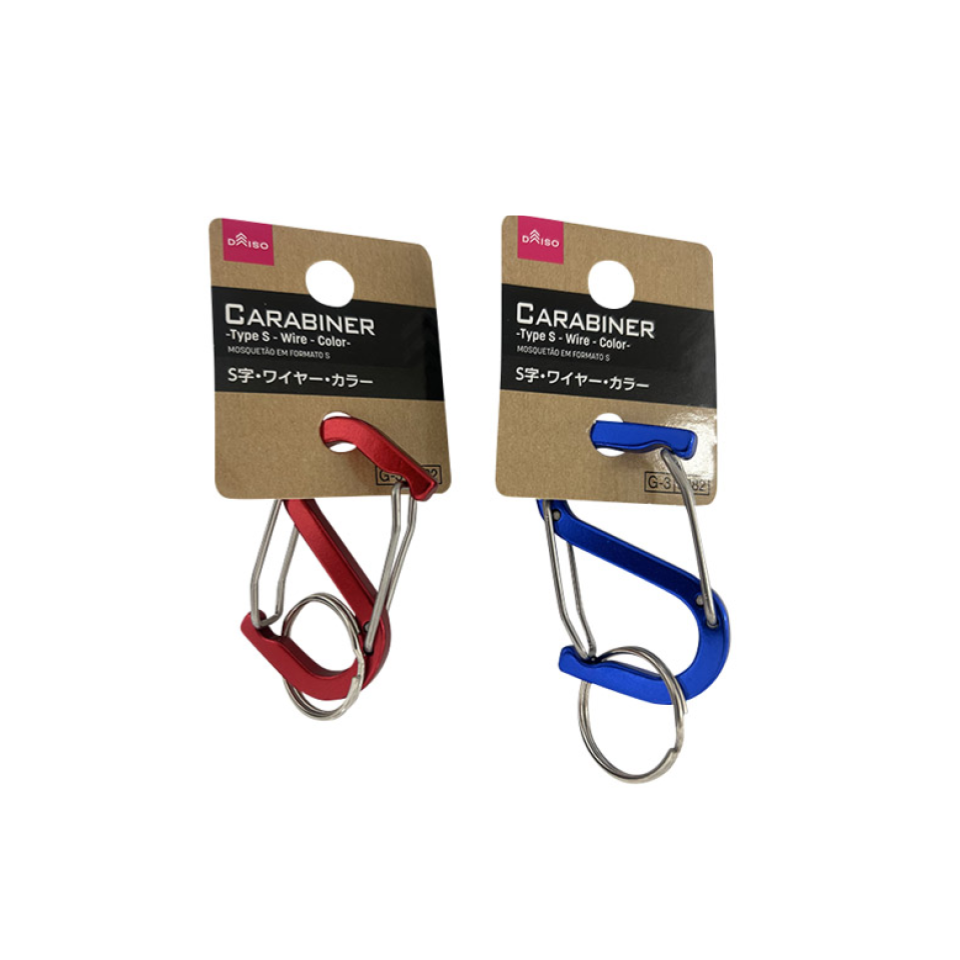 Carabiner Type S Wire Red/Blue