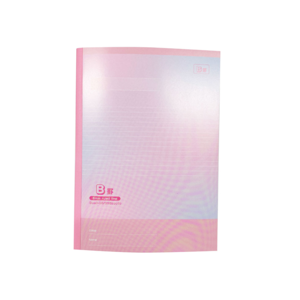 Notebook Semi B5 6mm Ruled Line Pink