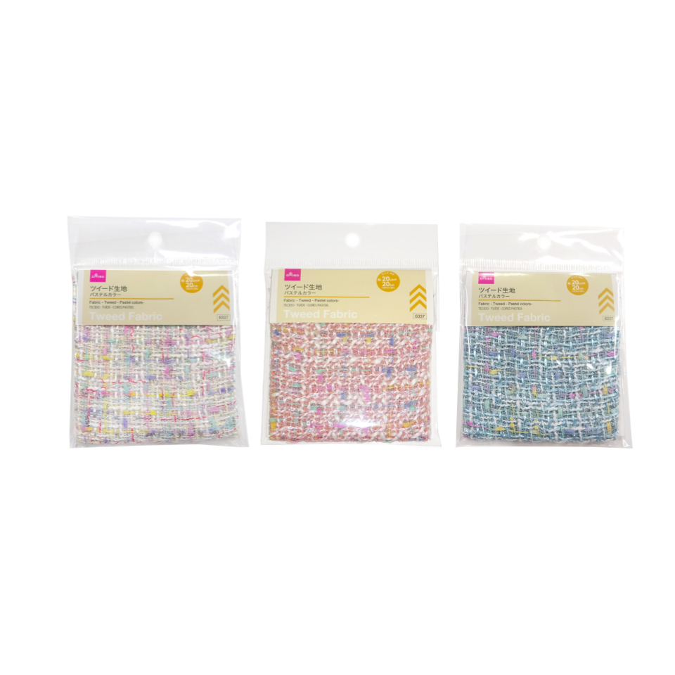 Fabric Tweed Pastel Colors