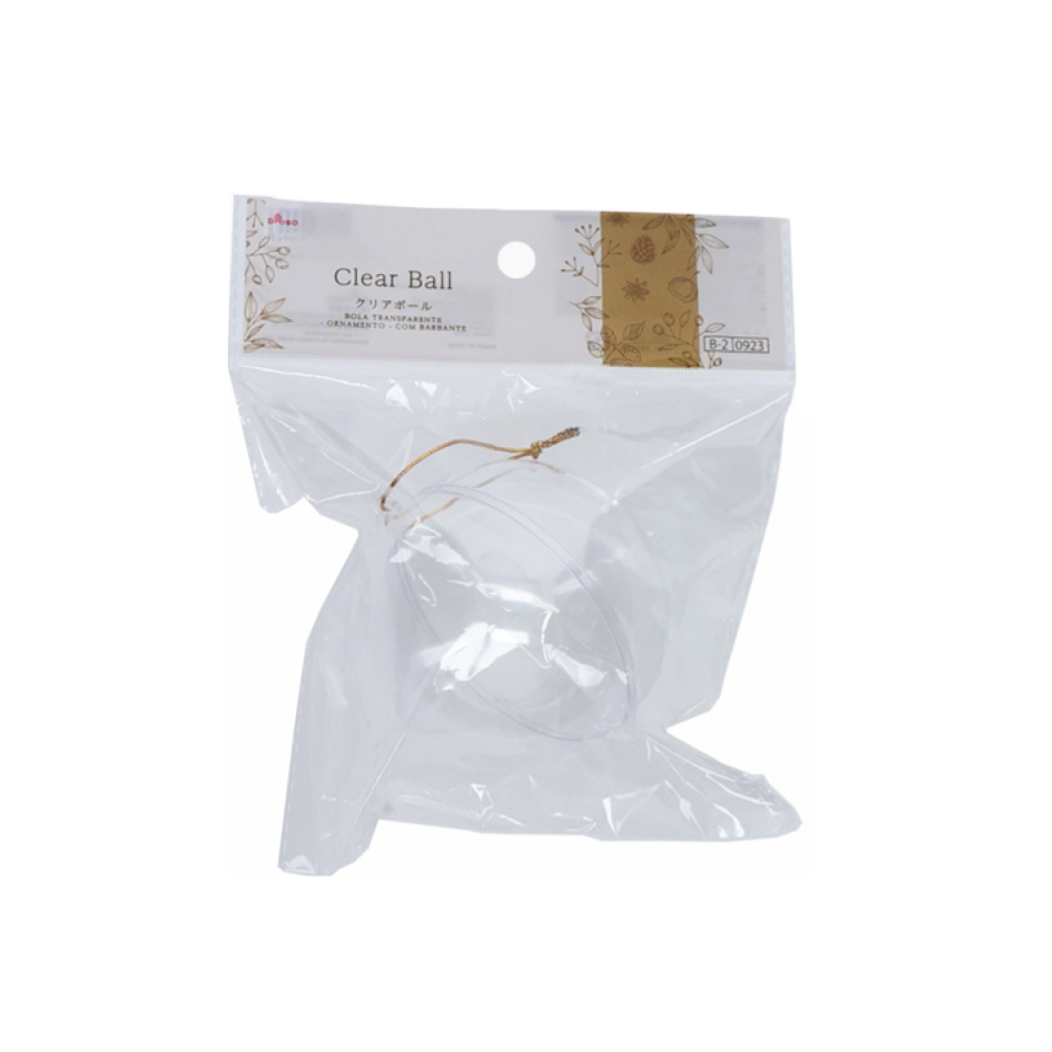 Clear Ball Ornament with String