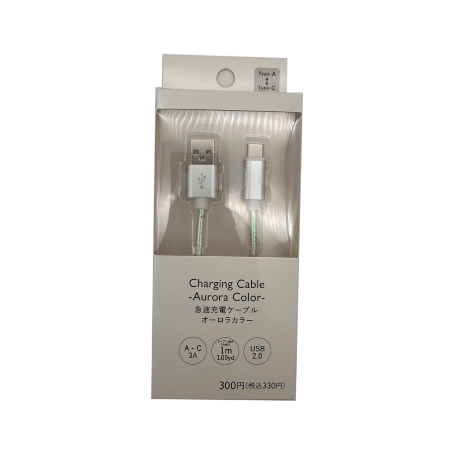 Fast Charging Cable Aurora Color A to C 5V 3A