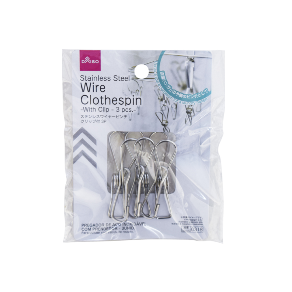 Stainless Steel Wire Clothespin with Clip