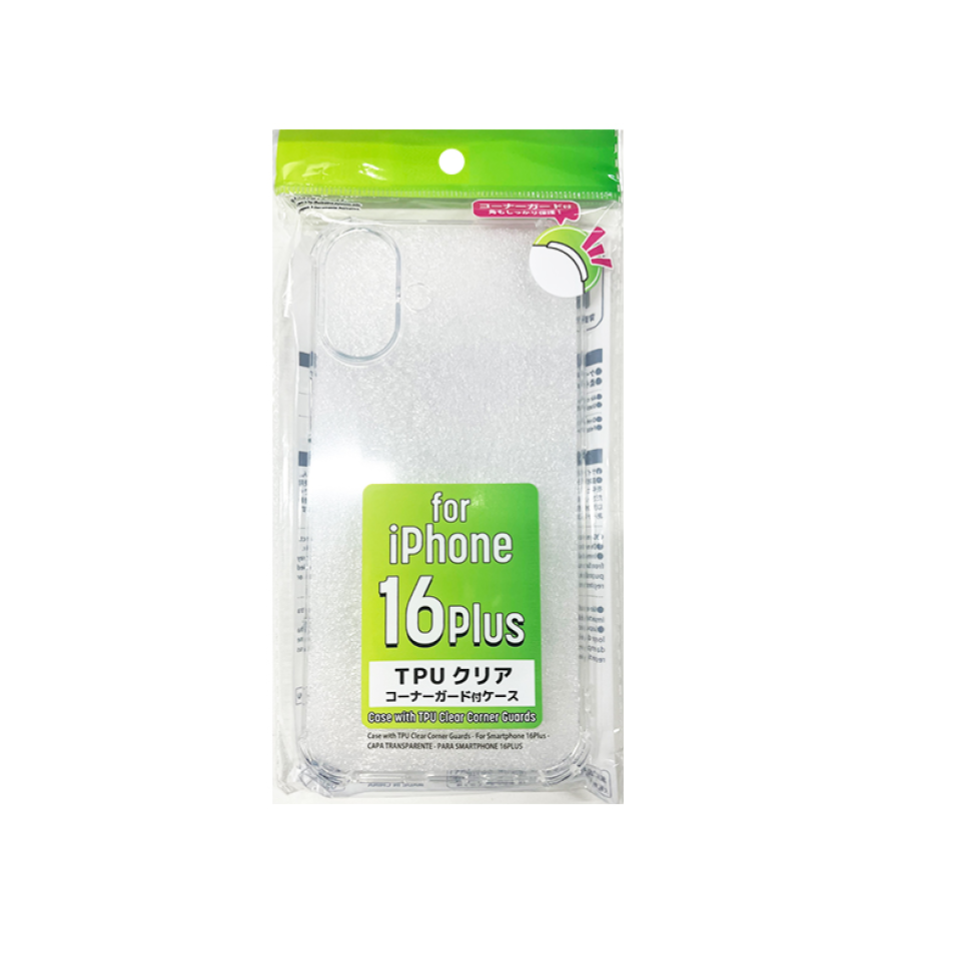 Case with TPU Clear Corner Guards for Smartphone 16Plus