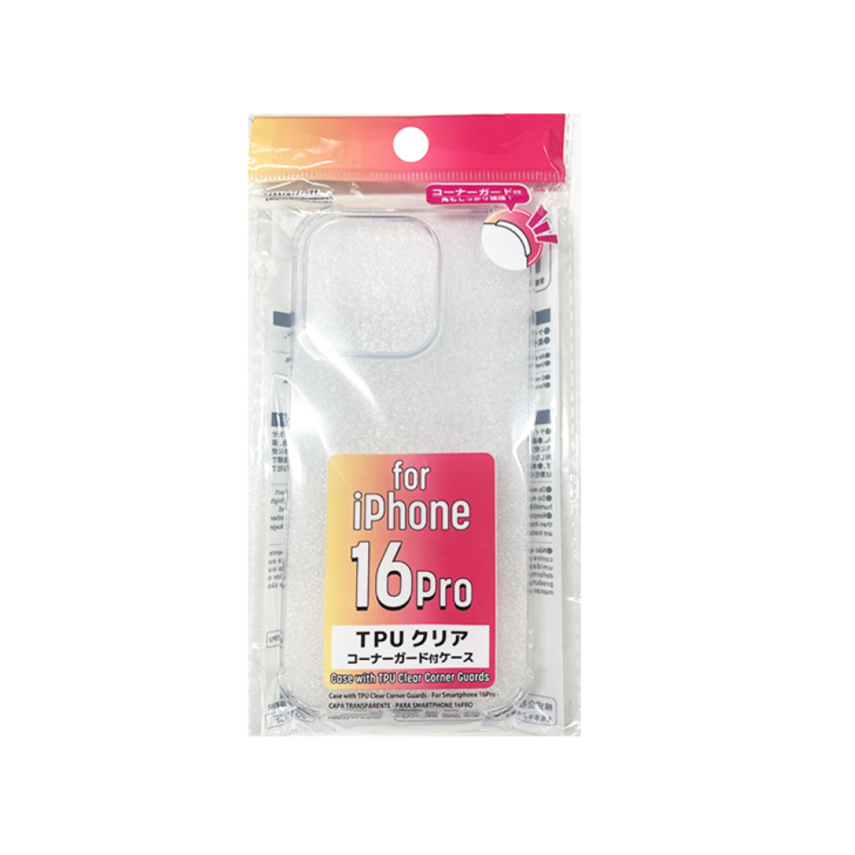 Case with TPU Clear Corner Guards for Smartphone 16Pro