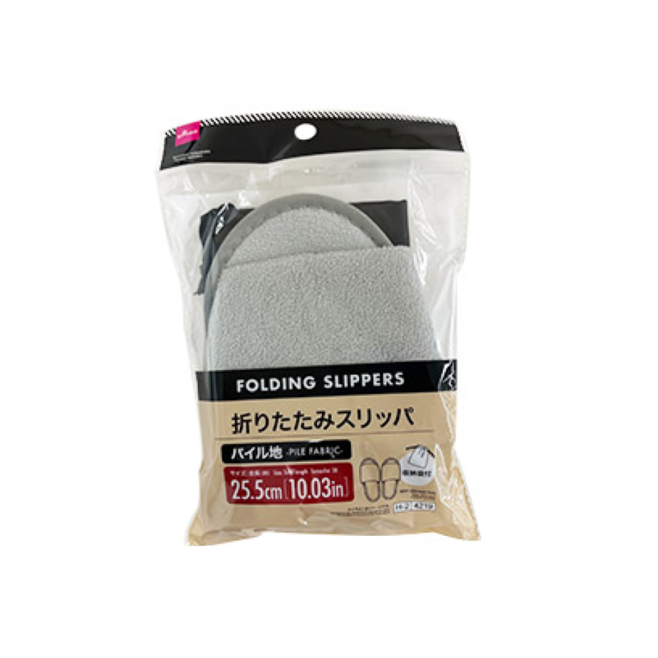Folding Slippers Pile Fabric 25.5cm
