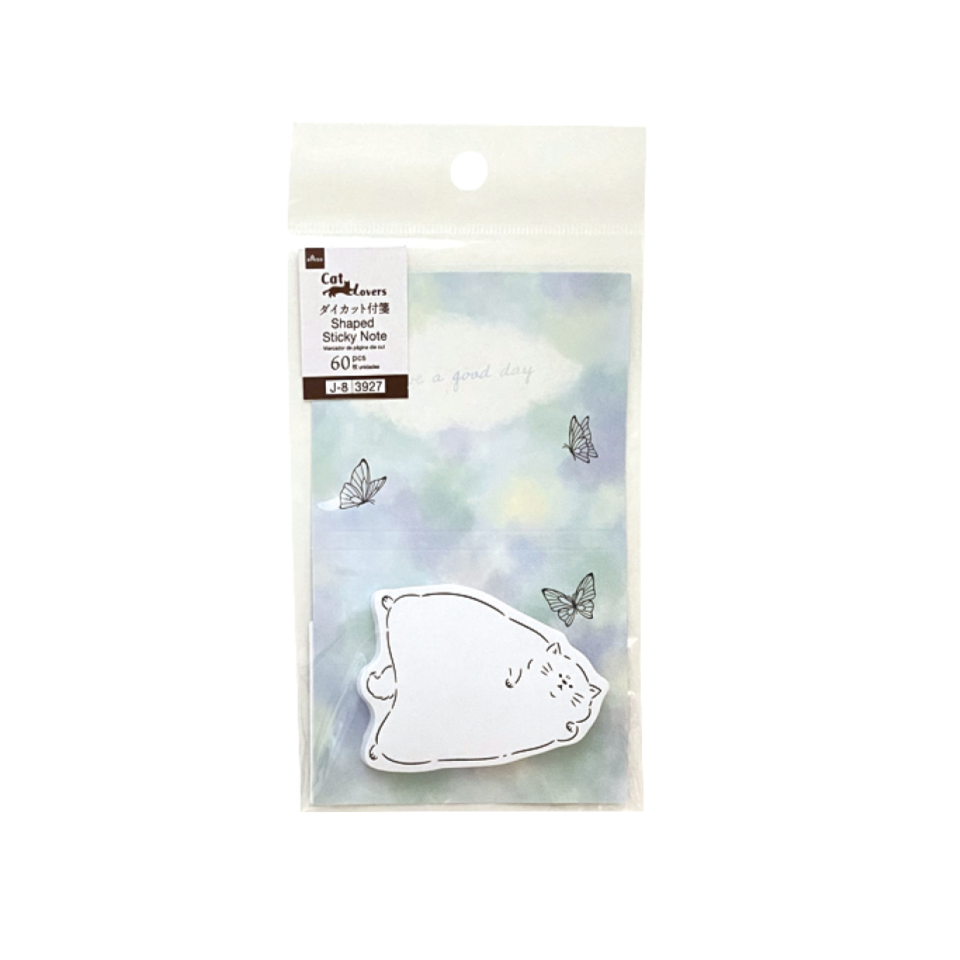 Die Cut Sticky Note Neko No Hi Stationery Blue