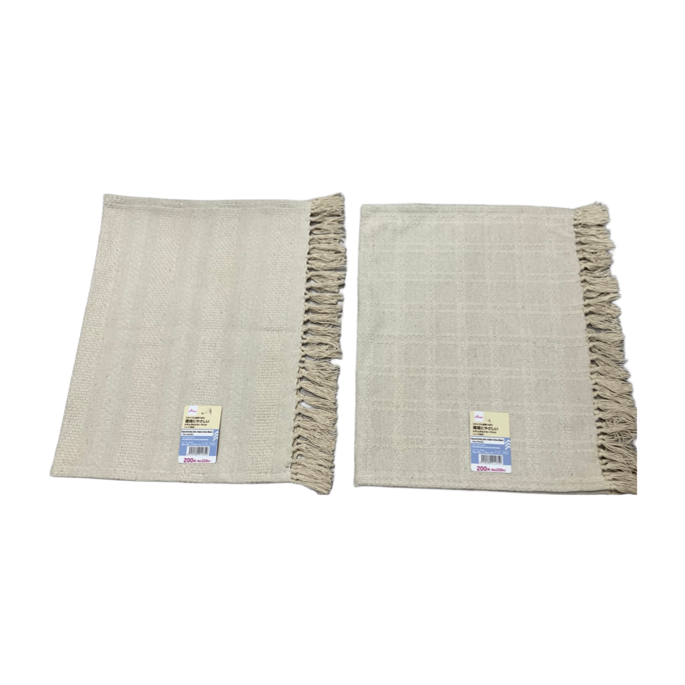 Natural Dobby Mat Indian Cotton Blend