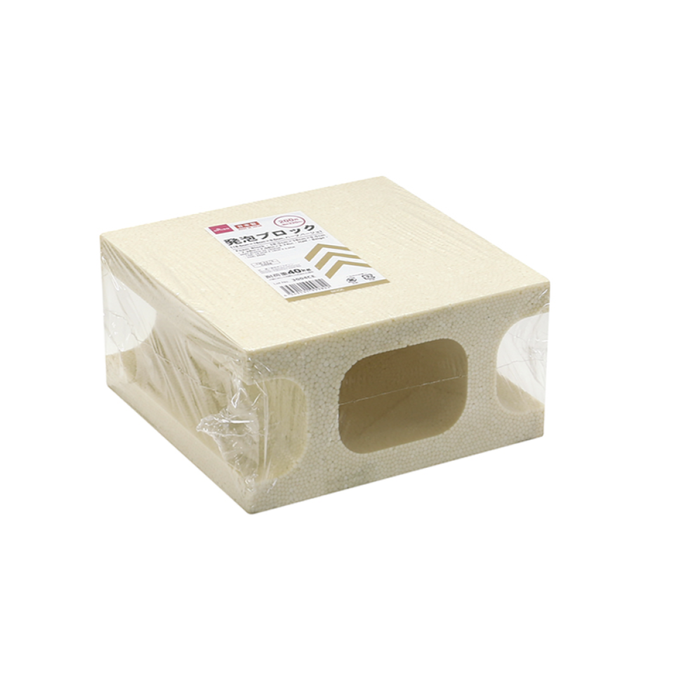 Foam Block 18.5cm x 18cm x 9.5cm Half Beige