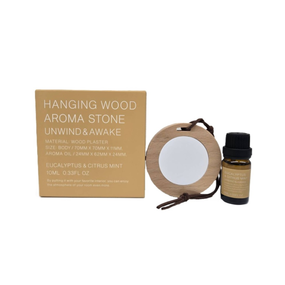 Hanging Wood Aroma Stone Eucalyptus & Citrus Mint 10ml