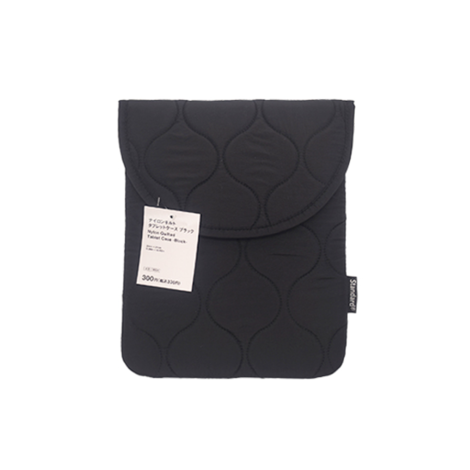 Nylon Quilted Tablet Case Black