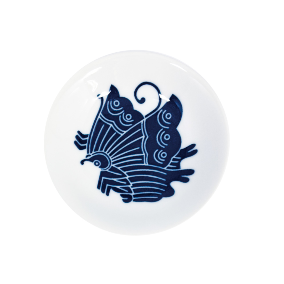Mino Ware Bean Plate Family Crest Maruniagehatyou