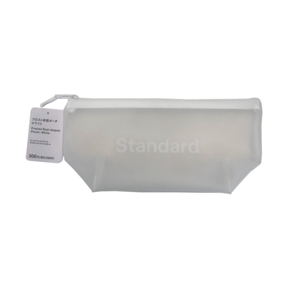 Frosted Boat Shaped Pouch White