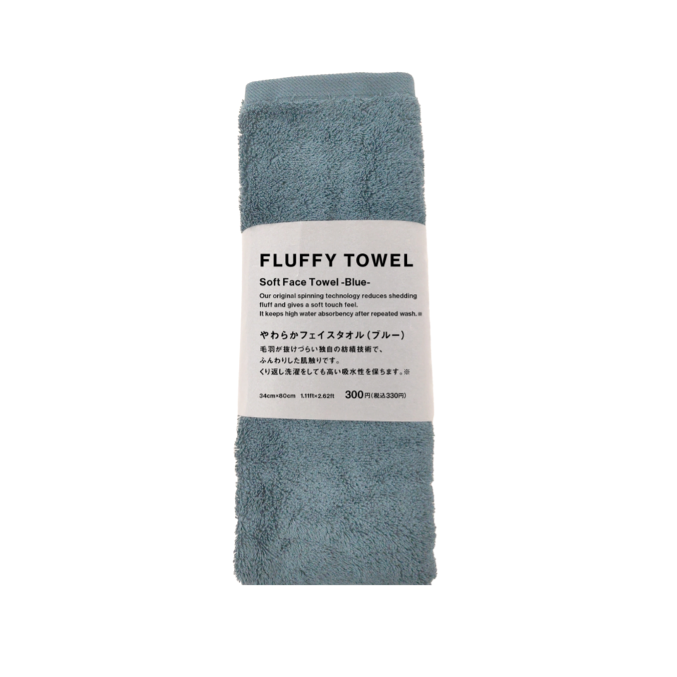 Fluffy Soft Face Towel Blue