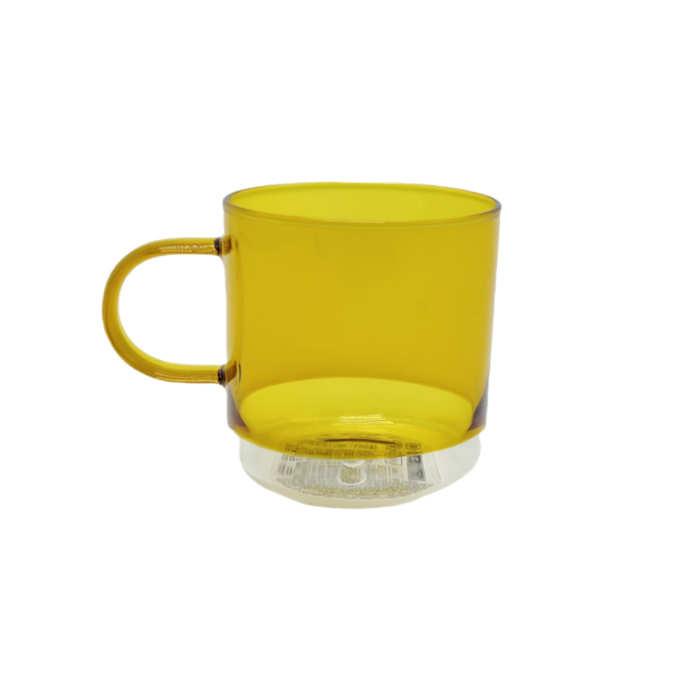 Glass Cup Yellow 300ml