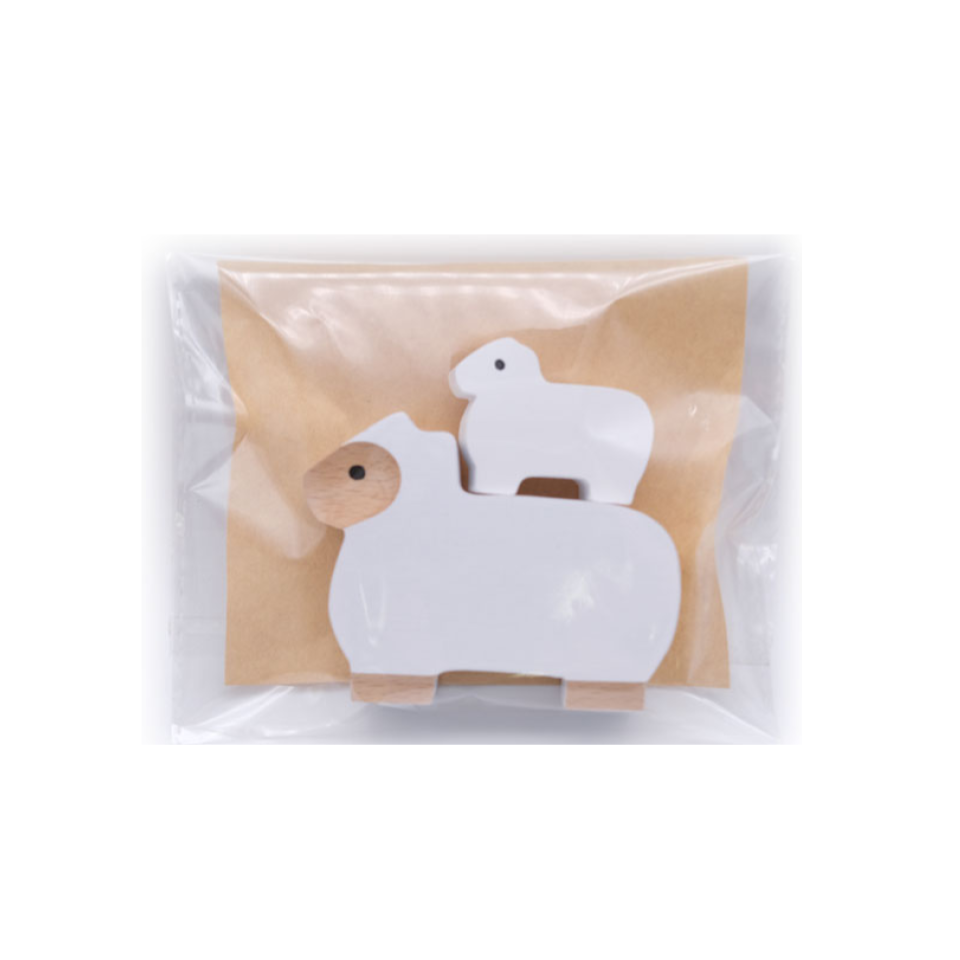 Wooden Animal Parent and Child Sheep