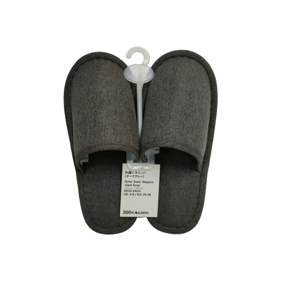 Outer Seam Slippers Gray 23cm-25cm