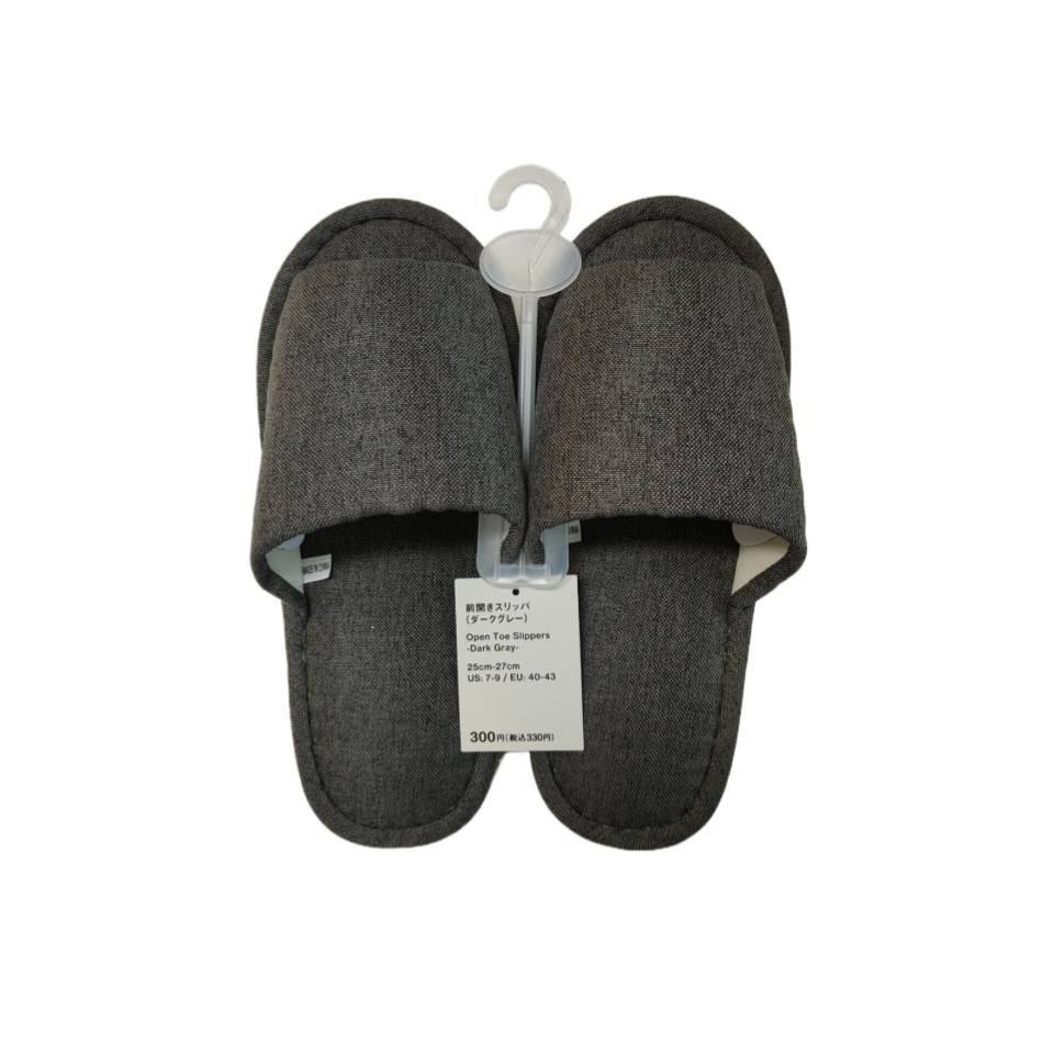 Open Toe Slippers Dark Gray 25cm-27cm