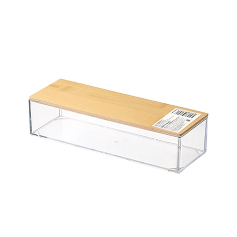 Storage Case with Bamboo Lid 6cm x 24.6cm x 8.2cm