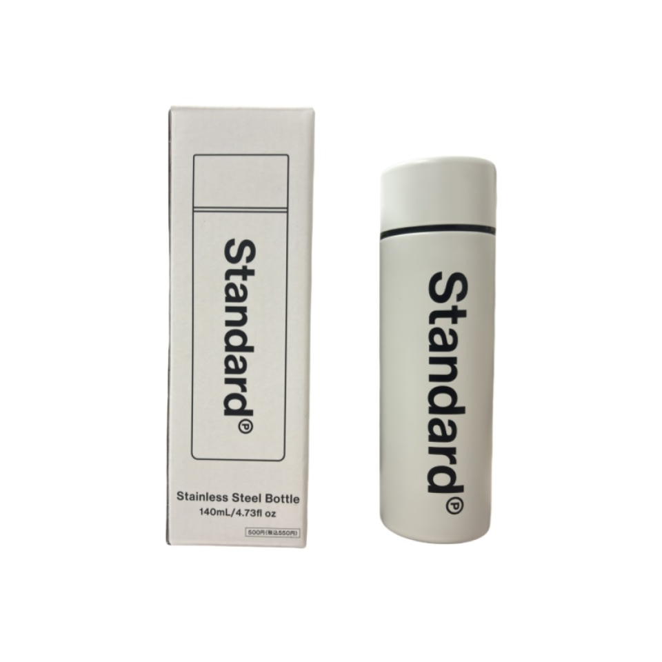 Stainless Steel Bottle White Logo 140ml